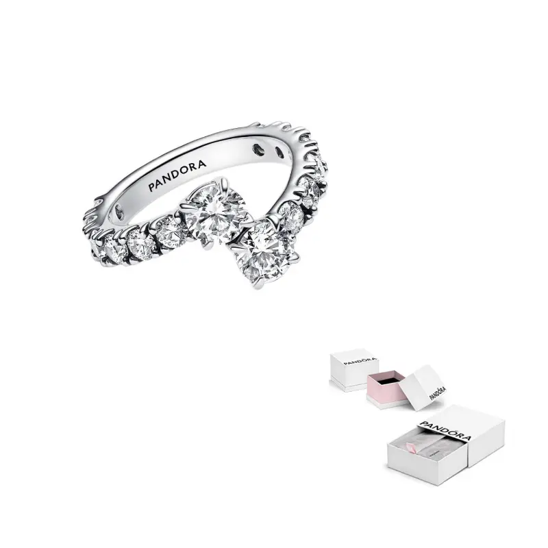 

Pandora Кольцо из стерлингового серебра 925 с кубическим цирконием для женщин Silver