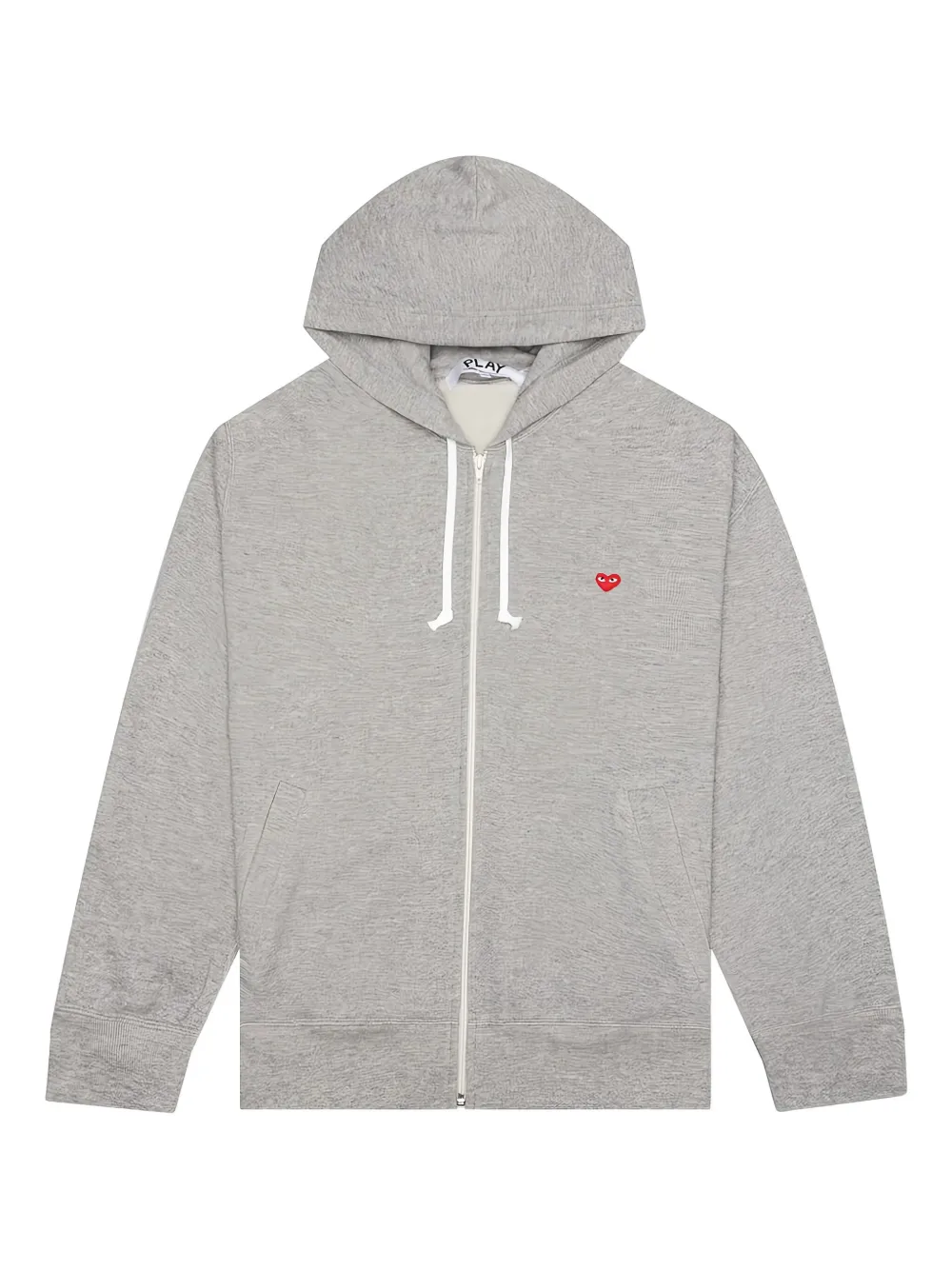 

Свитшот на молнии с вышитыми сердцами Comme Des Garçons Play, серый