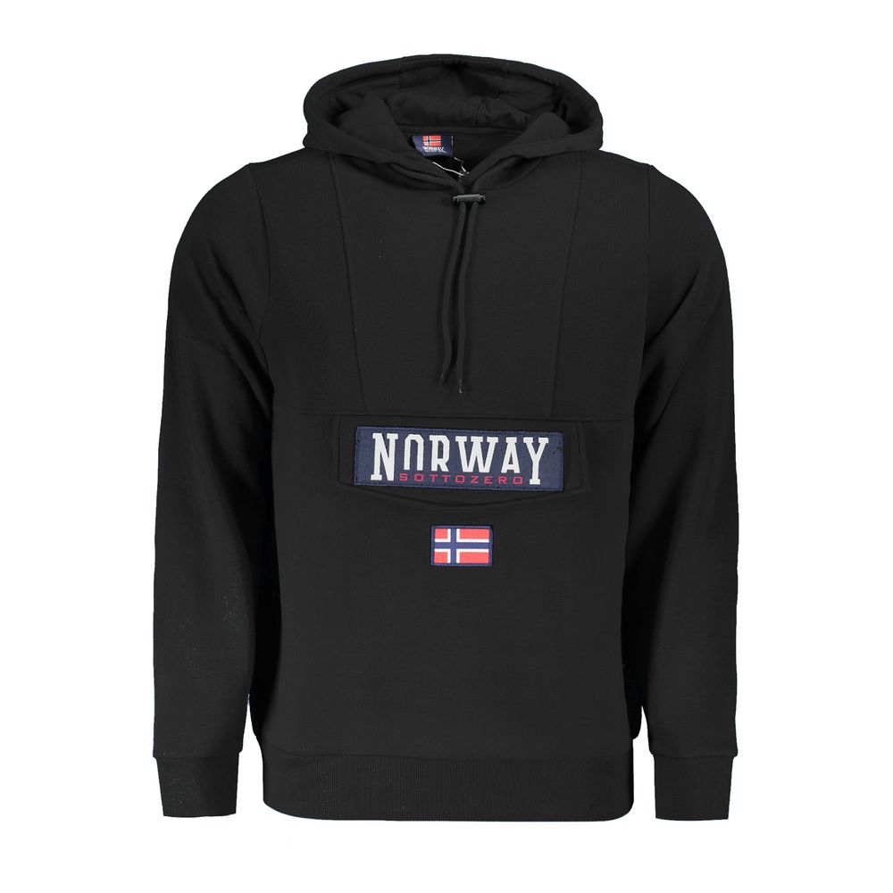 

Черный хлопковый свитер Geographical Norway, Black