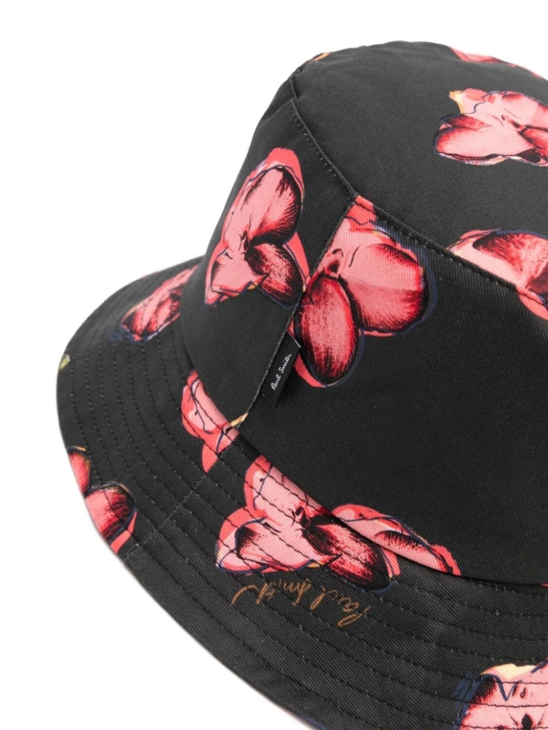 

Твиловая панама с цветочным принтом Paul Smith, черный