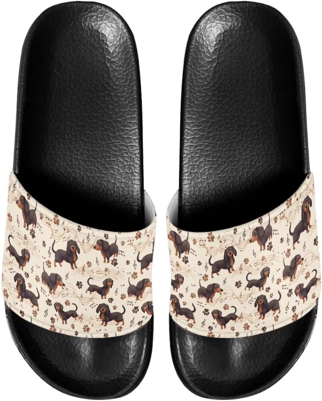 

Сандалии-шлепанцы Mintulipy унисекс для взрослых, летние тапочки для женщин и мужчин, нарядные и удобные женские сандалии, Dachshund Music Notes