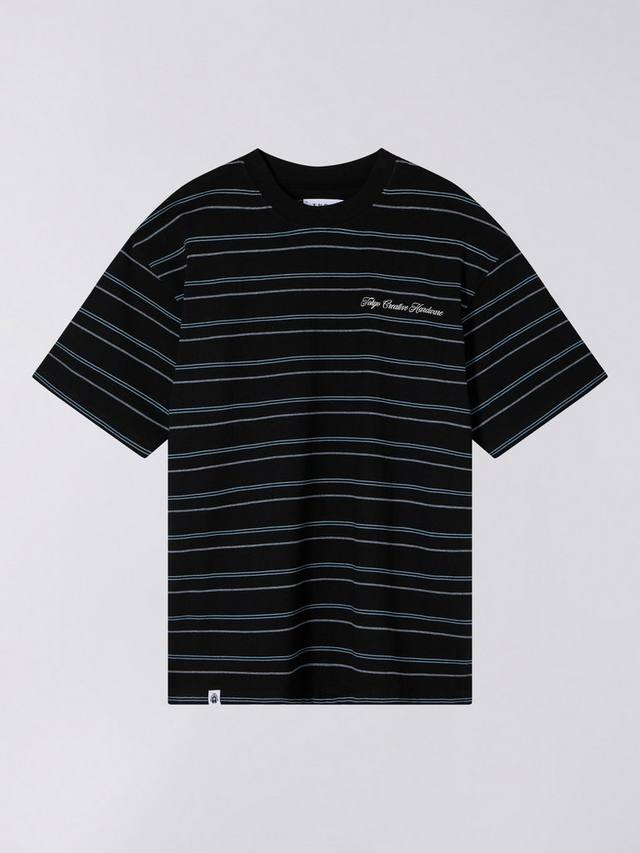 

Хлопчатобумажная футболка в полоску bolton tokyo creative hardware Edwin, цвет Black/Blue