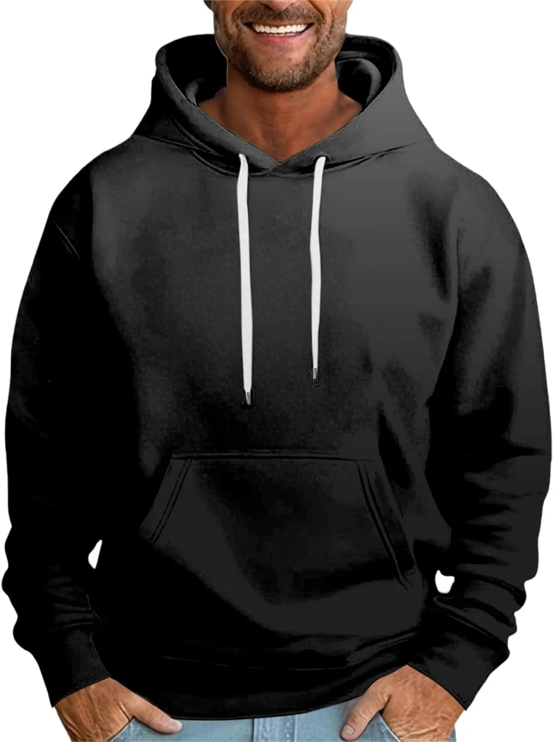 

Мужская толстовка с градиентом, модный пуловер, принт