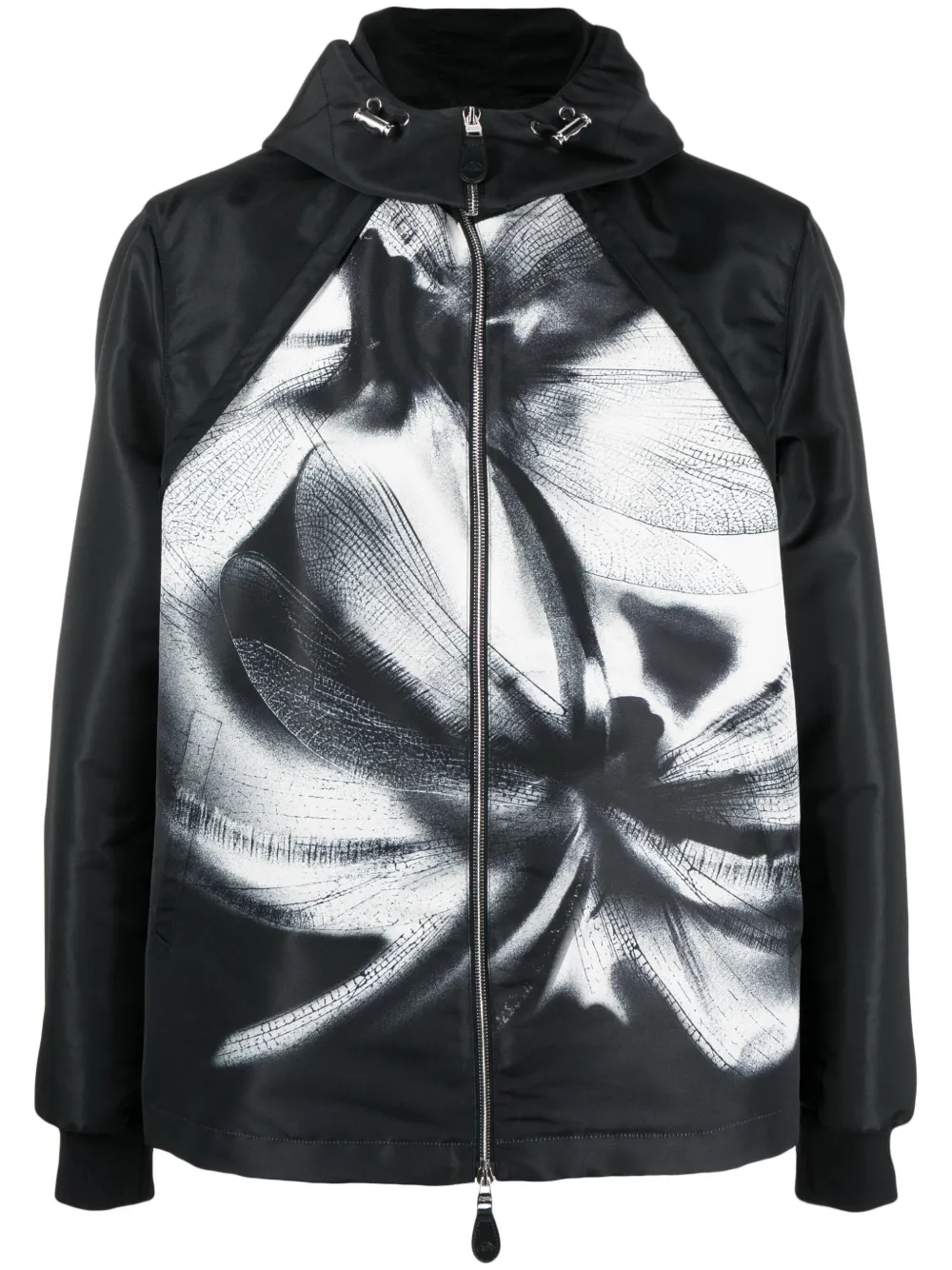 

Бомбер Dragonfly Shadow с капюшоном Alexander McQueen, черный