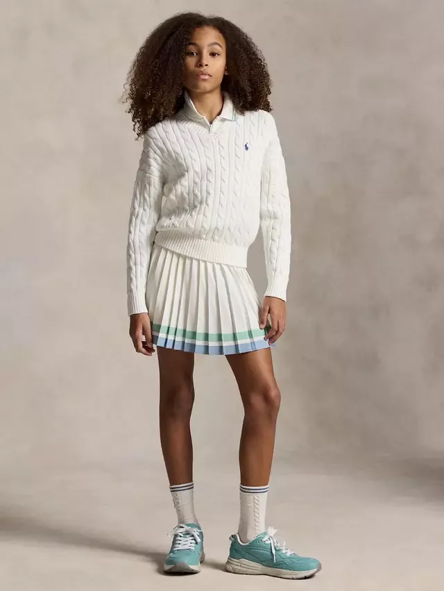 Свитер крупной вязки из чистого хлопка, белый Ralph Lauren — фото 3
