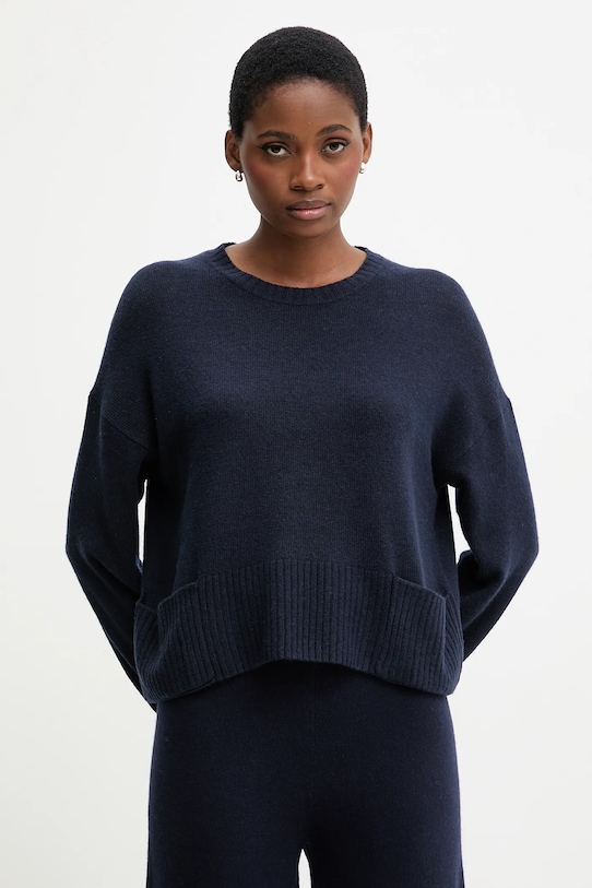 

Свитер из смесовой шерсти United Colors Of Benetton, темно-синий
