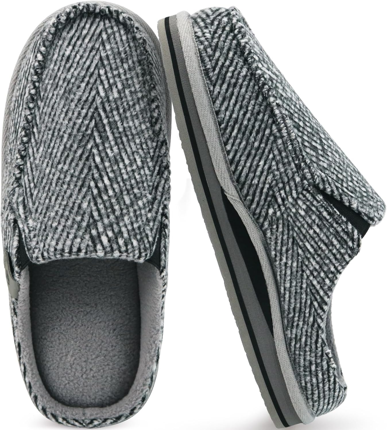 

Мужские шлепанцы ONCAI с поддержкой свода стопы, полоской, искусственным мехом, хлопковым сочетанием, высокоплотной обувной стелькой из памяти формы, теплые домашние тапочки, на ноге, для улицы и дома, резиновая подошва, размеры 7-16, серый