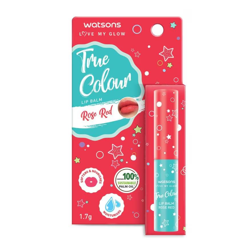 

Watsons True Color Розово-Red бальзам для губ 1,7 г, Red