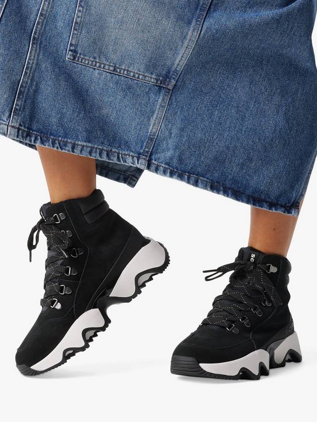 Кроссовки-ботинки Kinetic Impact из водонепроницаемой замши SOREL, Black/Sea Salt — фото 2