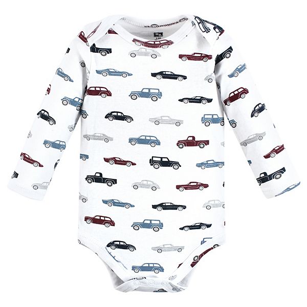Боди с длинным рукавом для мальчика, хлопок, автомобили, 5 шт Hudson Baby — фото 3
