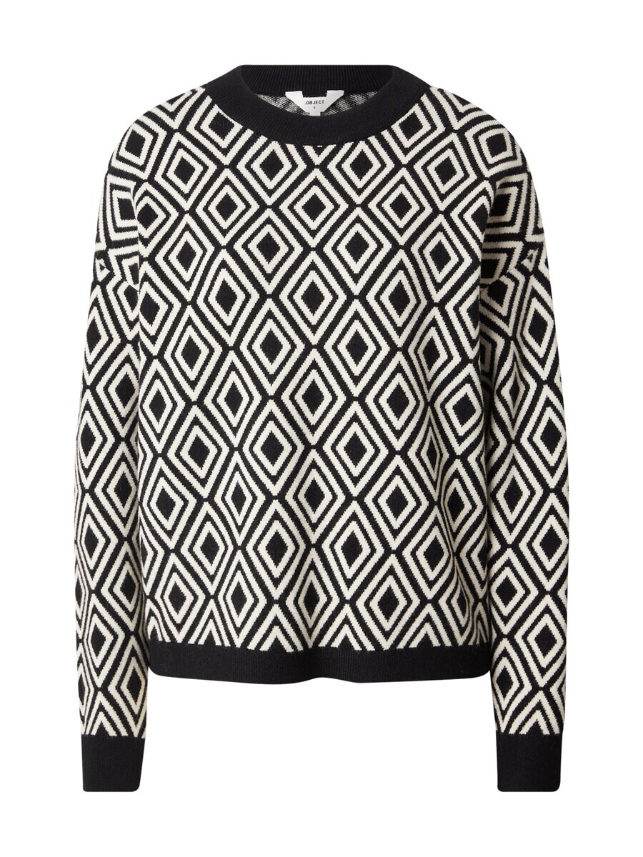 

Тонкий вязаный свитер OBJECT Sweater OBJRay, черный