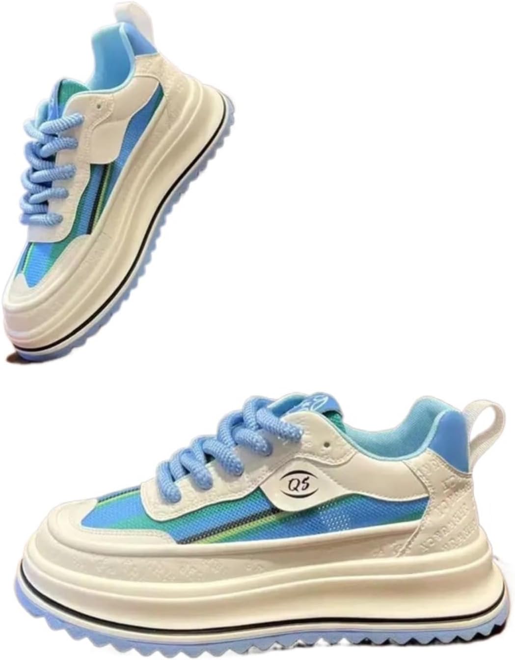 

Мужские платформенные кроссовки с дышащей сеткой, повседневные с толстой подошвой для ежедневной ходьбы и комфортной носки Azttoztto, синий