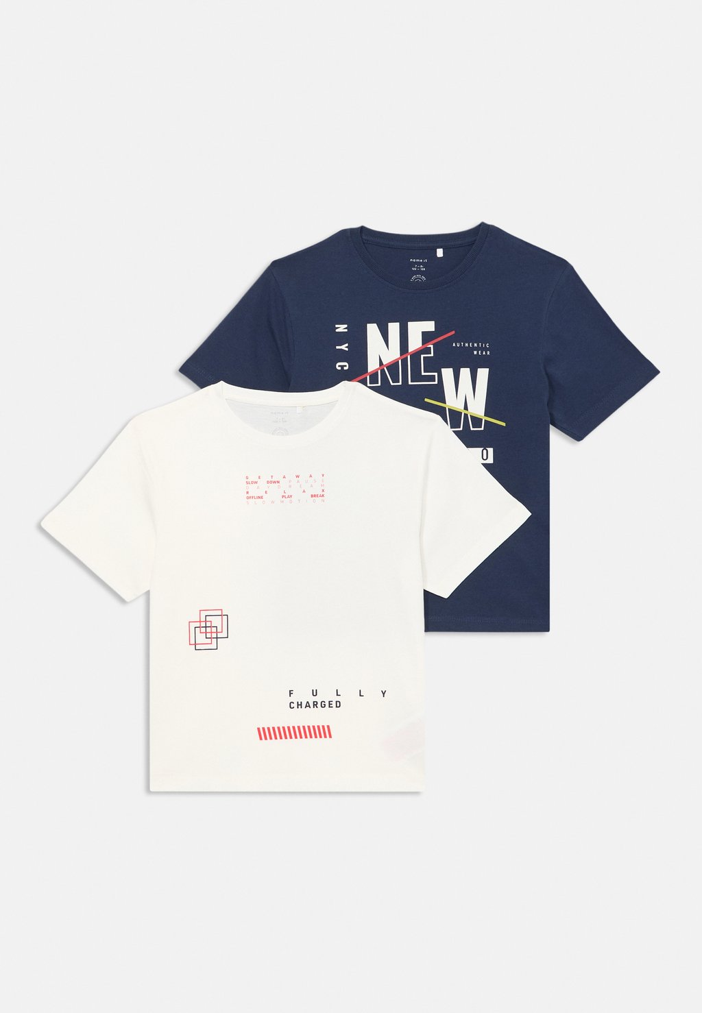 

Футболка с принтом NKMKINGSTON 2 PACK Name it, бежевый