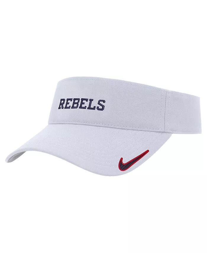 

Мужские белые кроссовки Ole Miss Rebels 2024 Sideline Ace Performance с регулируемым козырьком Nike, белый