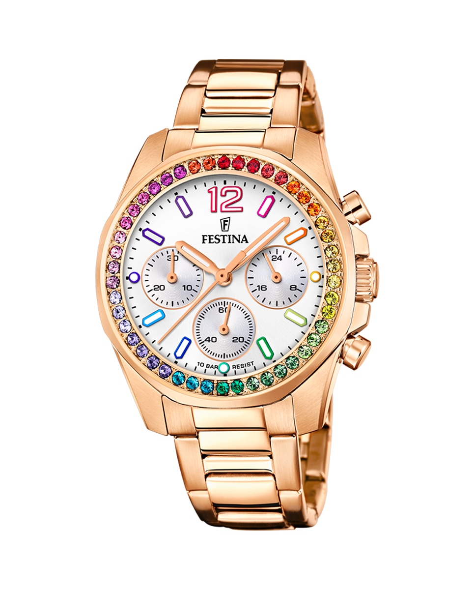 

Женские часы F20639/2 Boyfriend из розовой стали Festina, розовый