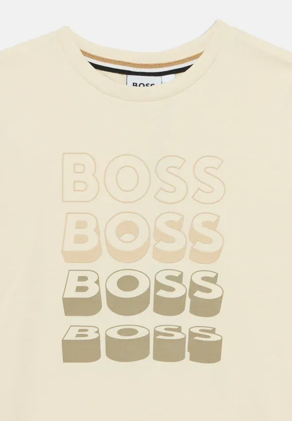 Футболка принтованная Boss Kidswear, песочный — фото 3