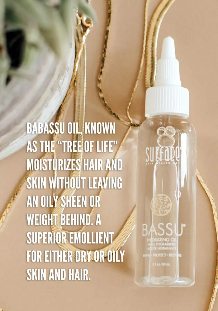 SURFACE Hair - Bassu Moisture Hydrating Oil - Восстанавливает, увлажняет, облегчает расчесывание и смягчает волосы - 8 жидких унций — фото 4