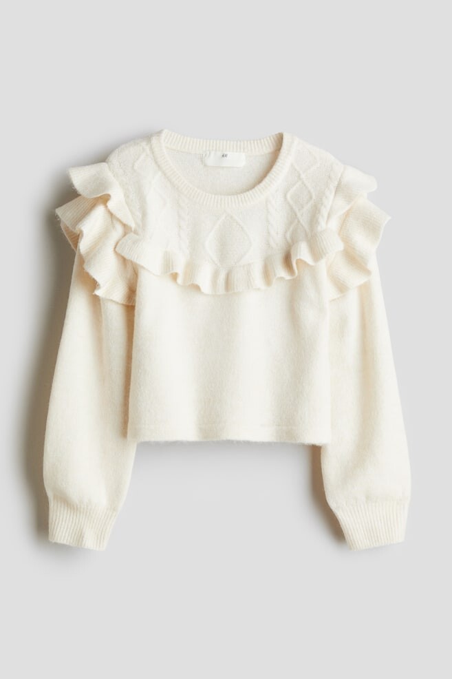 

Свитер с воланами H&M, белый