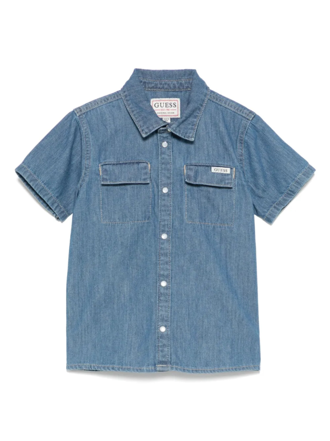 

Рубашка джинсовая guess kids, синий