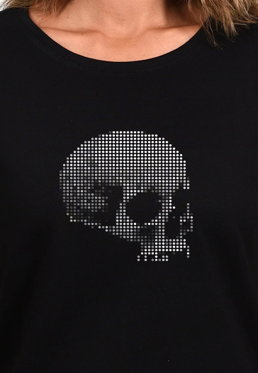 

Футболка с принтом DOTTED SKULL Mamino, черный