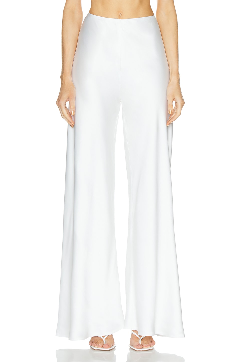 

Брюки с косым слоном Norma Kamali, белый