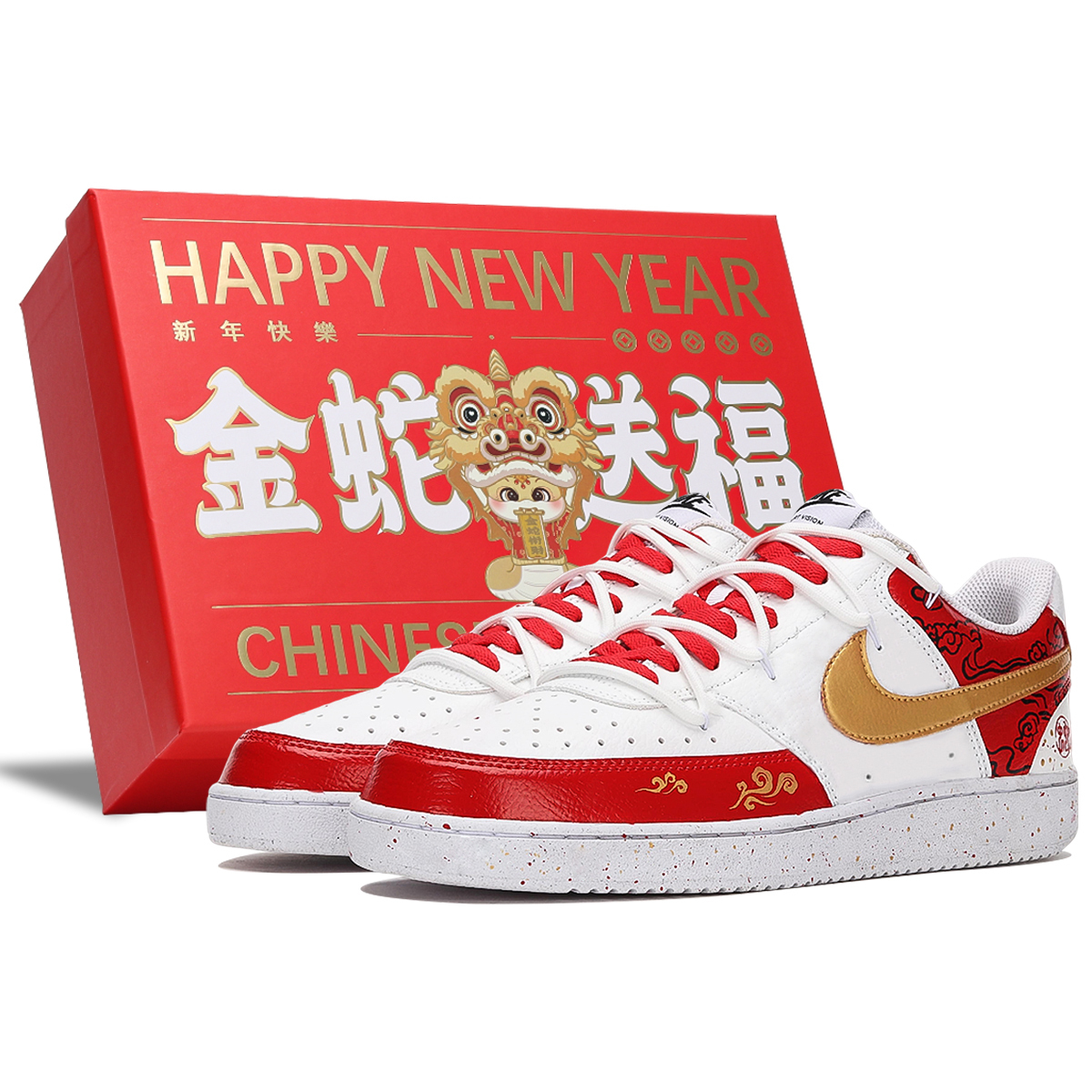 

Nike Court Vision 1 нескользящие износостойкие низкие кроссовки для скейтбординга мужские red white