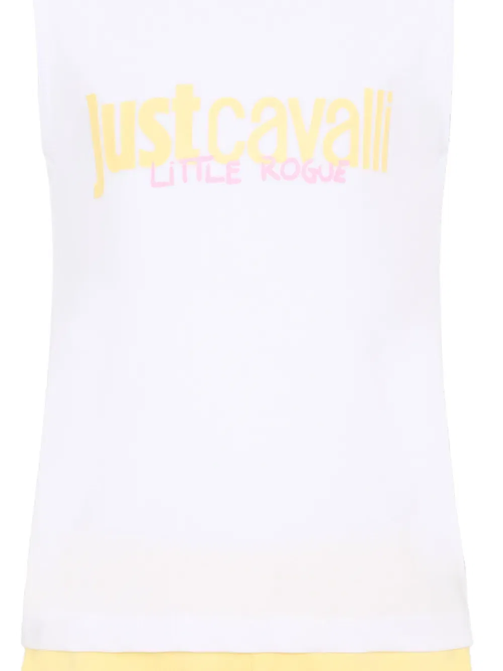 Спортивный костюм без рукавов с логотипом Just Cavalli Kids, белый — фото 3
