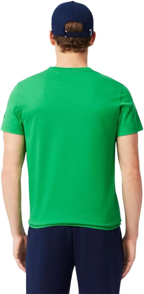 Футболка Lacoste Sport Tennis X Novak Djokovic, спортивная для тенниса, ярко-зеленый/зеленый — фото 3