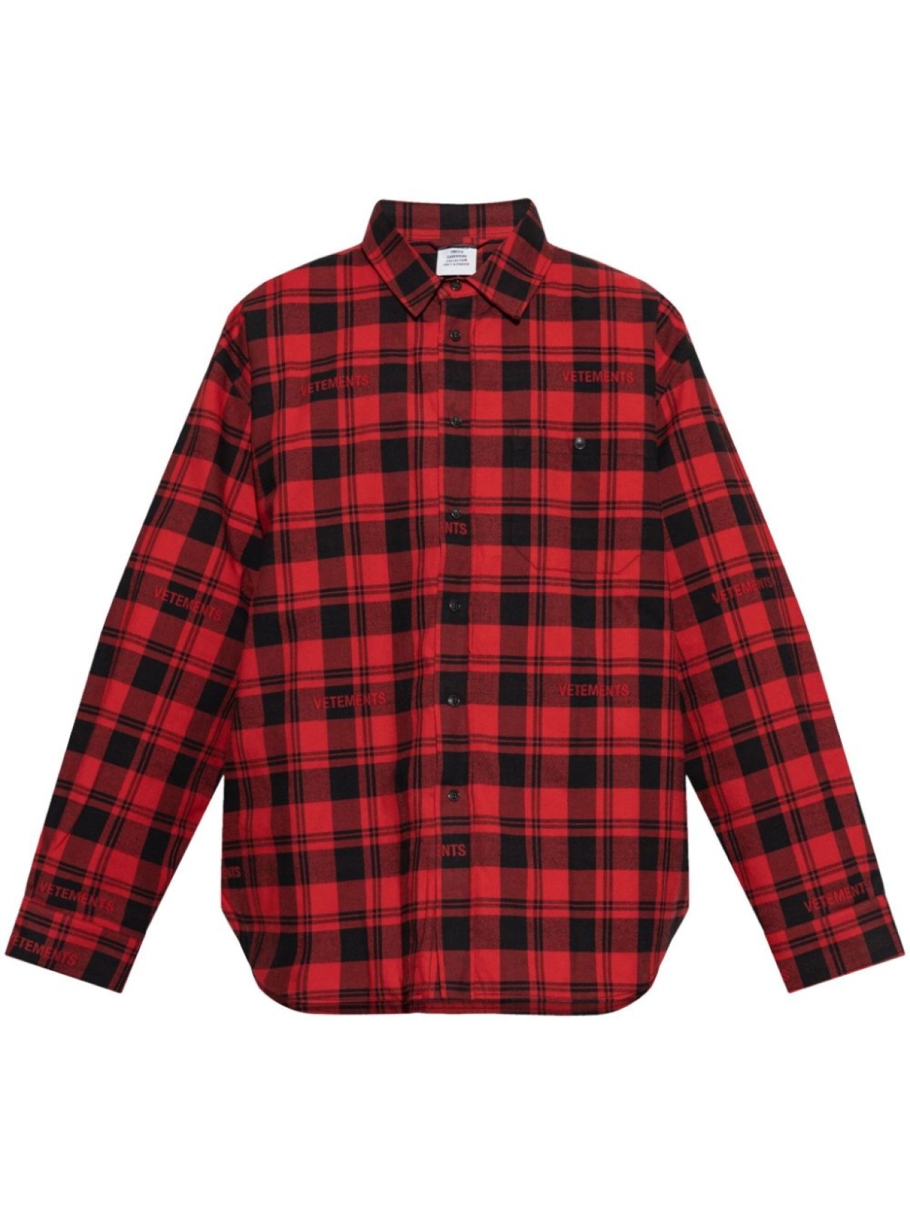 

VETEMENTS клетчатая рубашка, красный