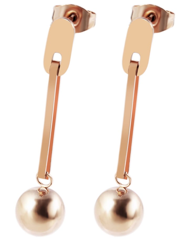 

Adeliás Женские серьги - серьги-гвоздики из нержавеющей стали в золотом исполнении