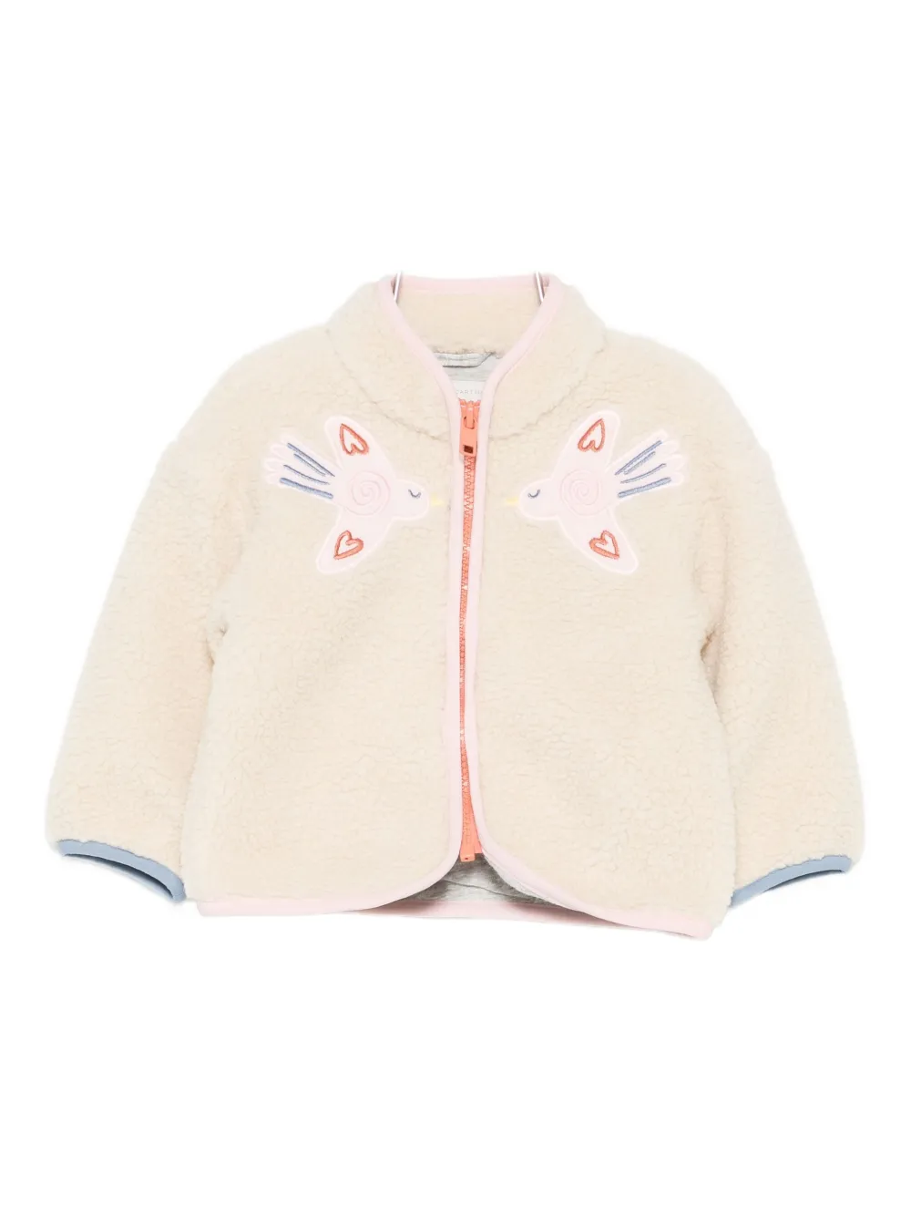 

Куртка на молнии с аппликацией в виде голубя Stella McCartney Kids, нейтральный