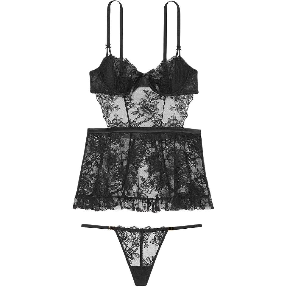 

Пижамный комплект для женщин Victoria's Secret, черный
