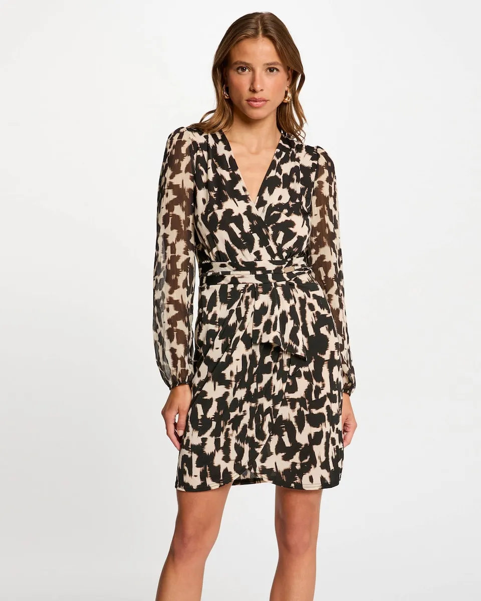 

Платье с коротким рисунком Morgan, черный/белый