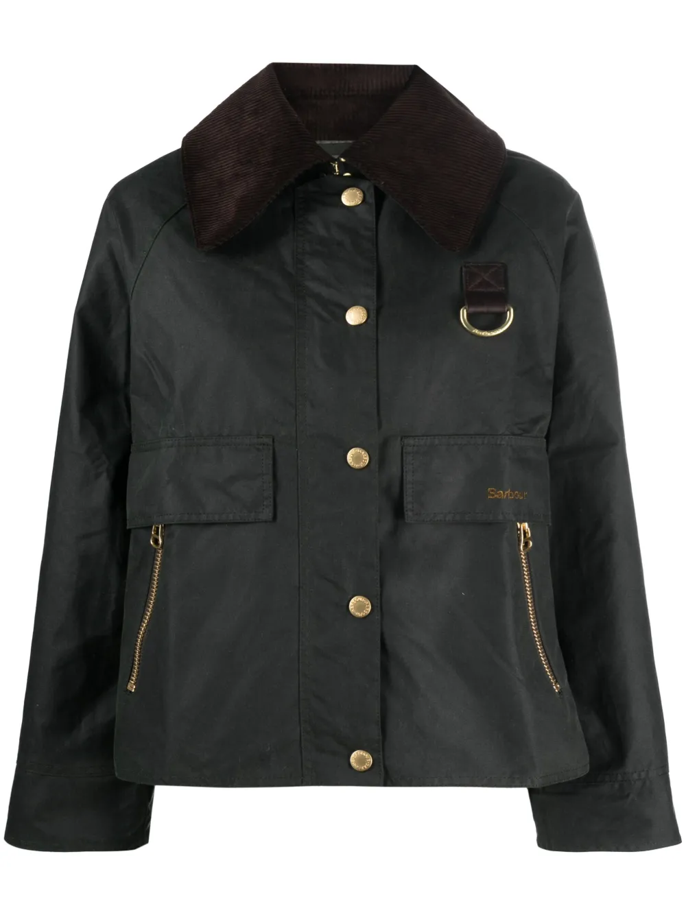 

Куртка оверсайз с вышитым логотипом Barbour, зеленый