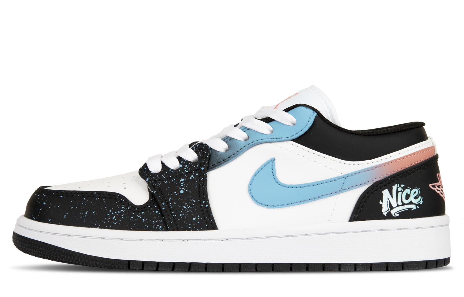 

Air 1 Leather Classic Cushioning Low top Vintage баскетбольные кроссовки Unisex Jordan, белый синий черный