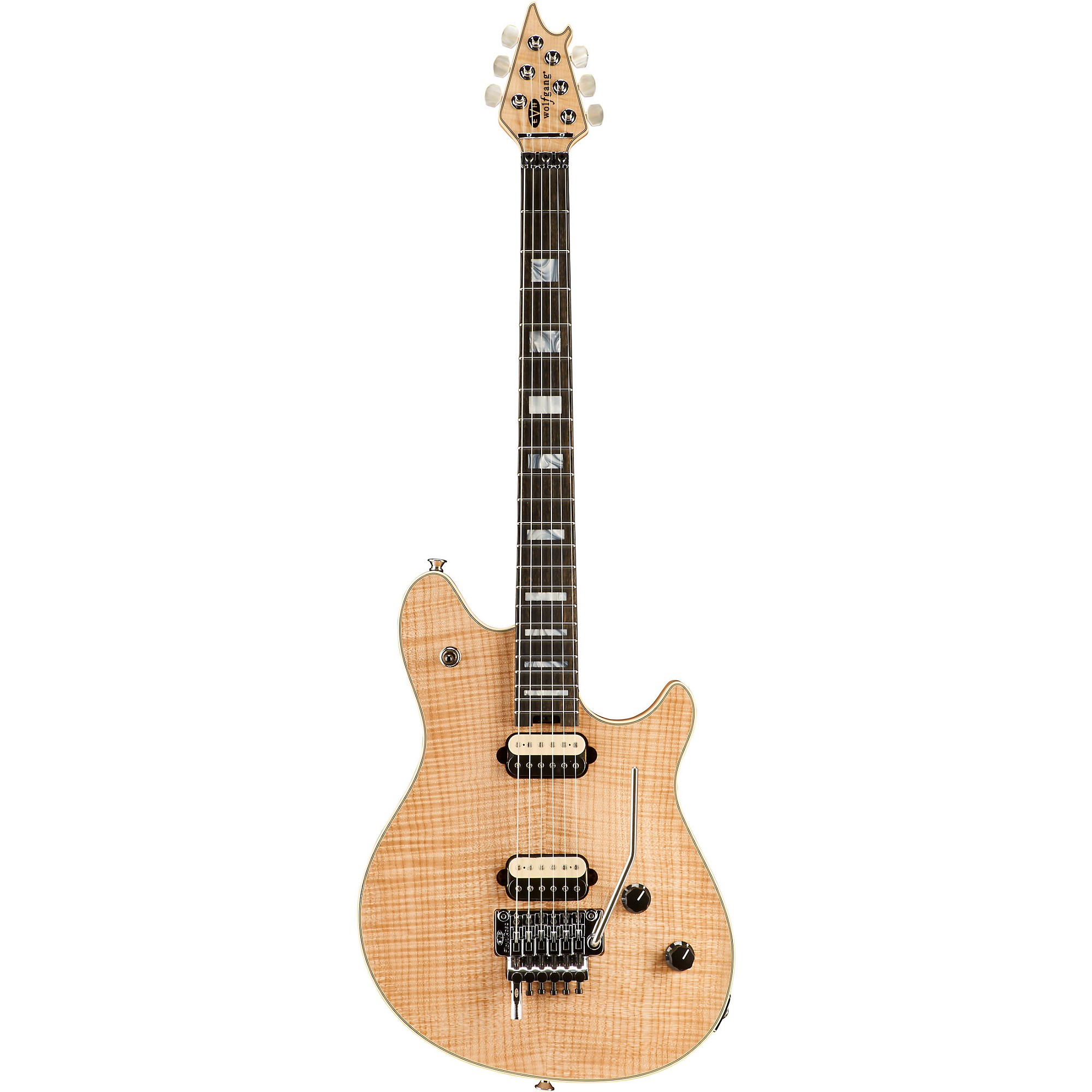 

Электрогитара EVH Wolfgang USA 5A Flame Maple Top, накладка на гриф из натурального черного дерева