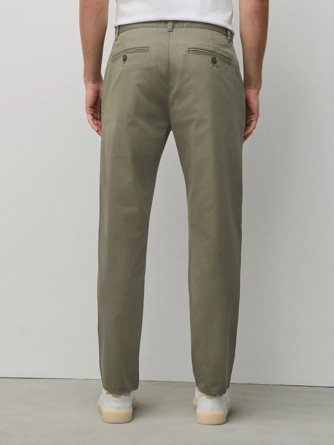 Узкие брюки-чиносы Next, Khaki — фото 3