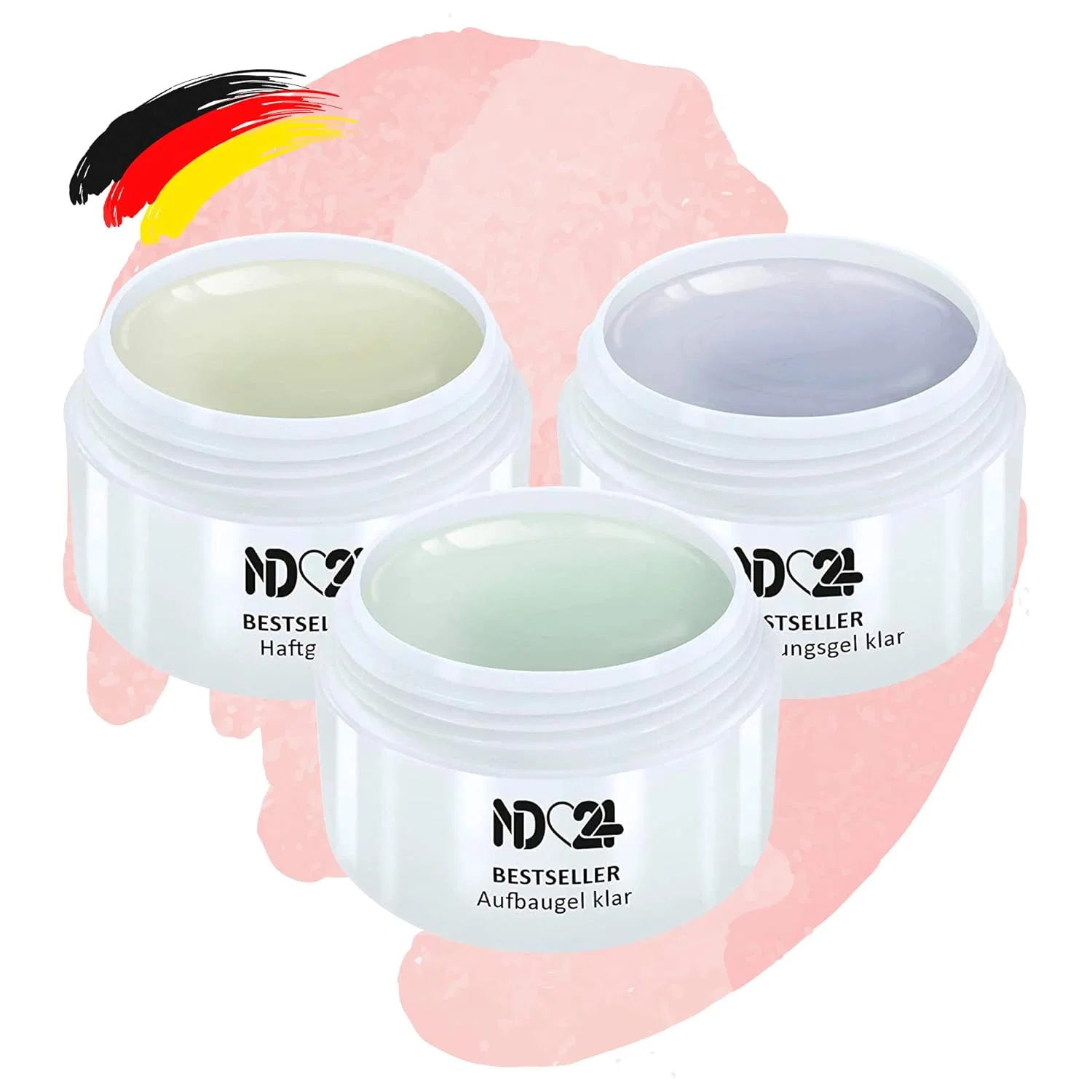 Набор гелей для наращивания ногтей 3x5 мл от Gel Value Pack Set Nd24 Naildesign, Clear