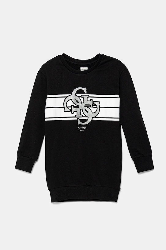 

Детское хлопковое платье Guess, черный