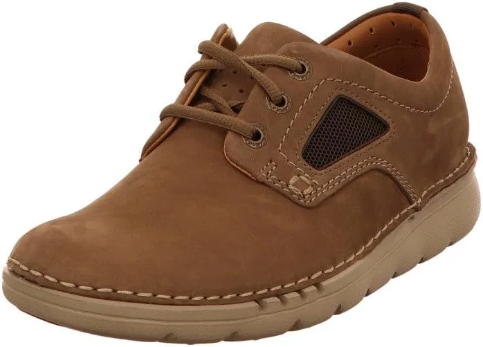 Мужские однотонные туфли-дерби Clarks 2613203 Unnature, зеленый/оливковый
