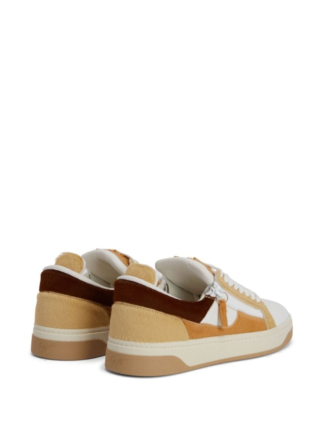 Кроссовки Giuseppe Zanotti GZ94 Color Block, белый/коричневый — фото 3