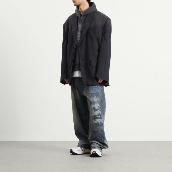 Блейзер в клетку «Теневой принц Уэльский» Balenciaga, Anthracite — фото 4