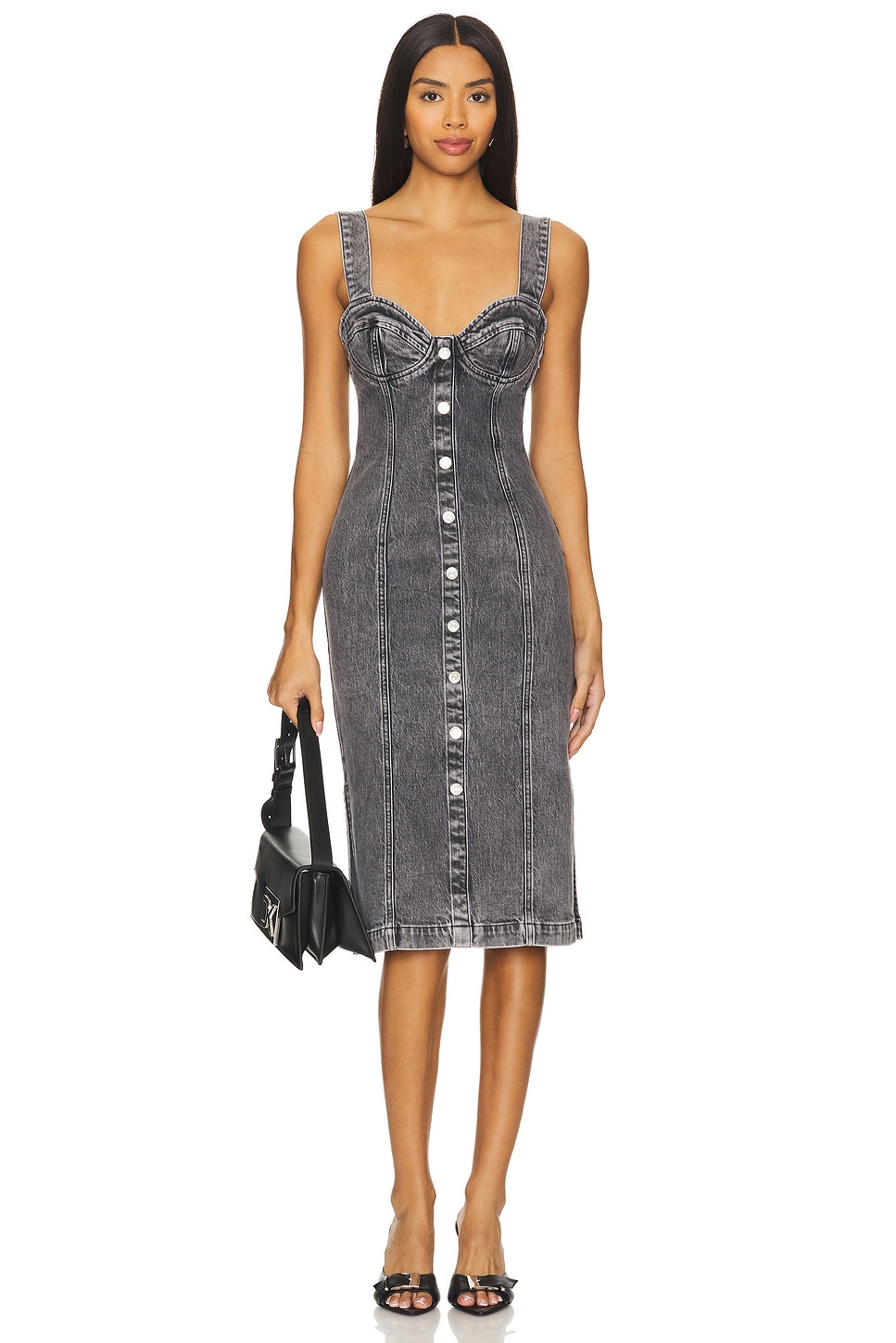 

Платье из стрейч-денима Moschino Jeans, multi grey