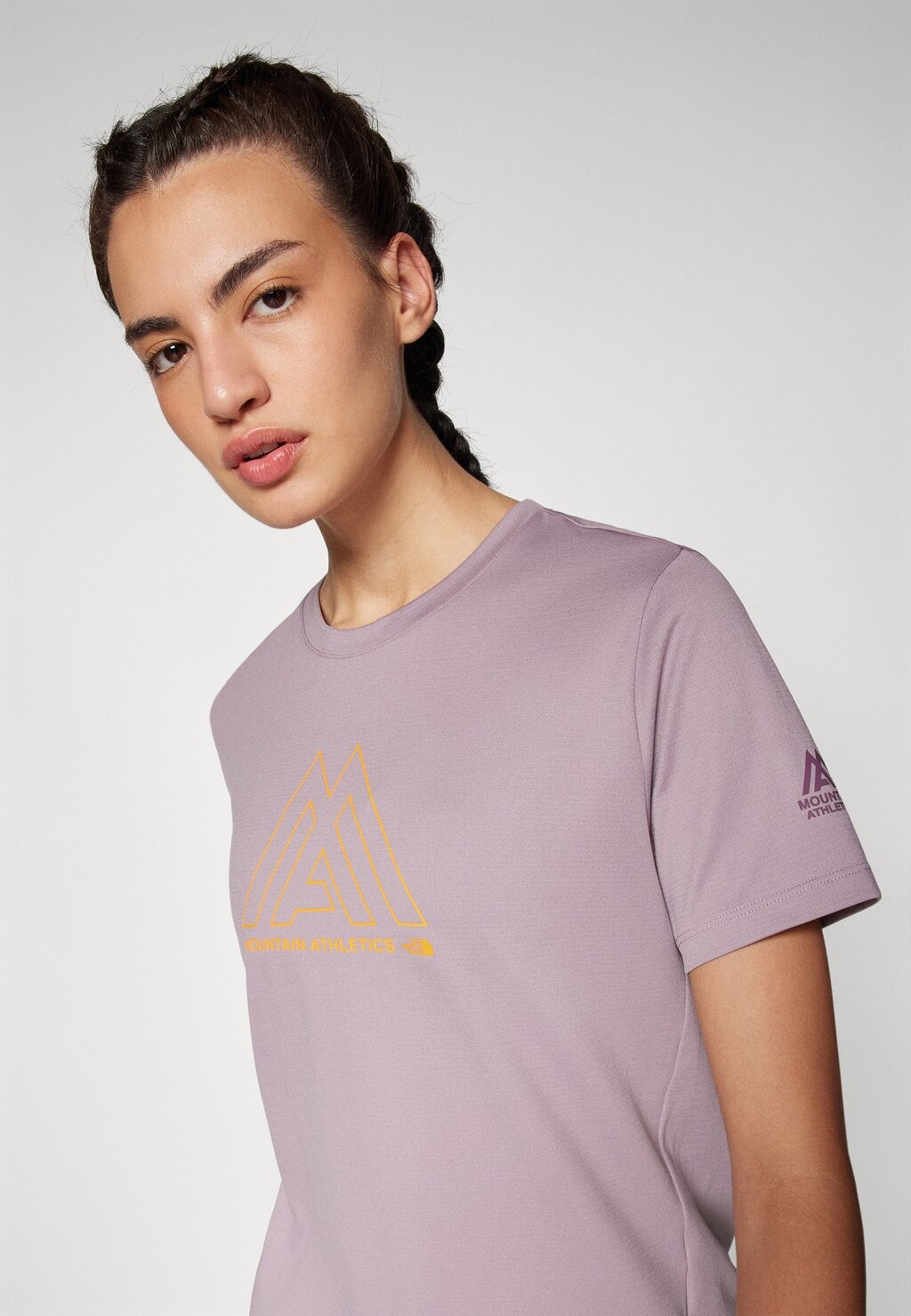 

Футболка с принтом MOUNTAIN ATHLETICS FLEX TEE The North Face, фиолетовый