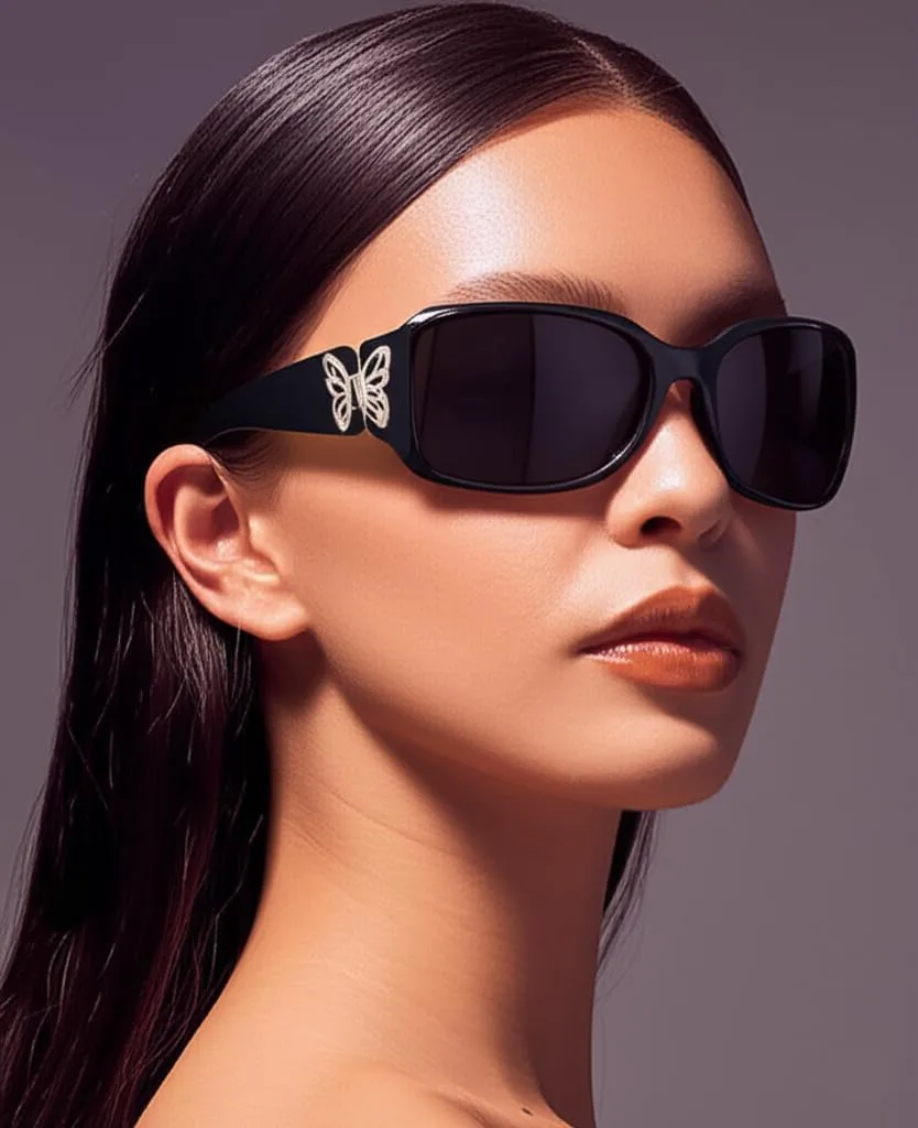 

Поляризованные солнцезащитные очки для женщин - Премиальные модные солнцезащитные очки-бабочки - Дизайнерские солнцезащитные очки Mariposa серии HZ Hornz, Honey Amber