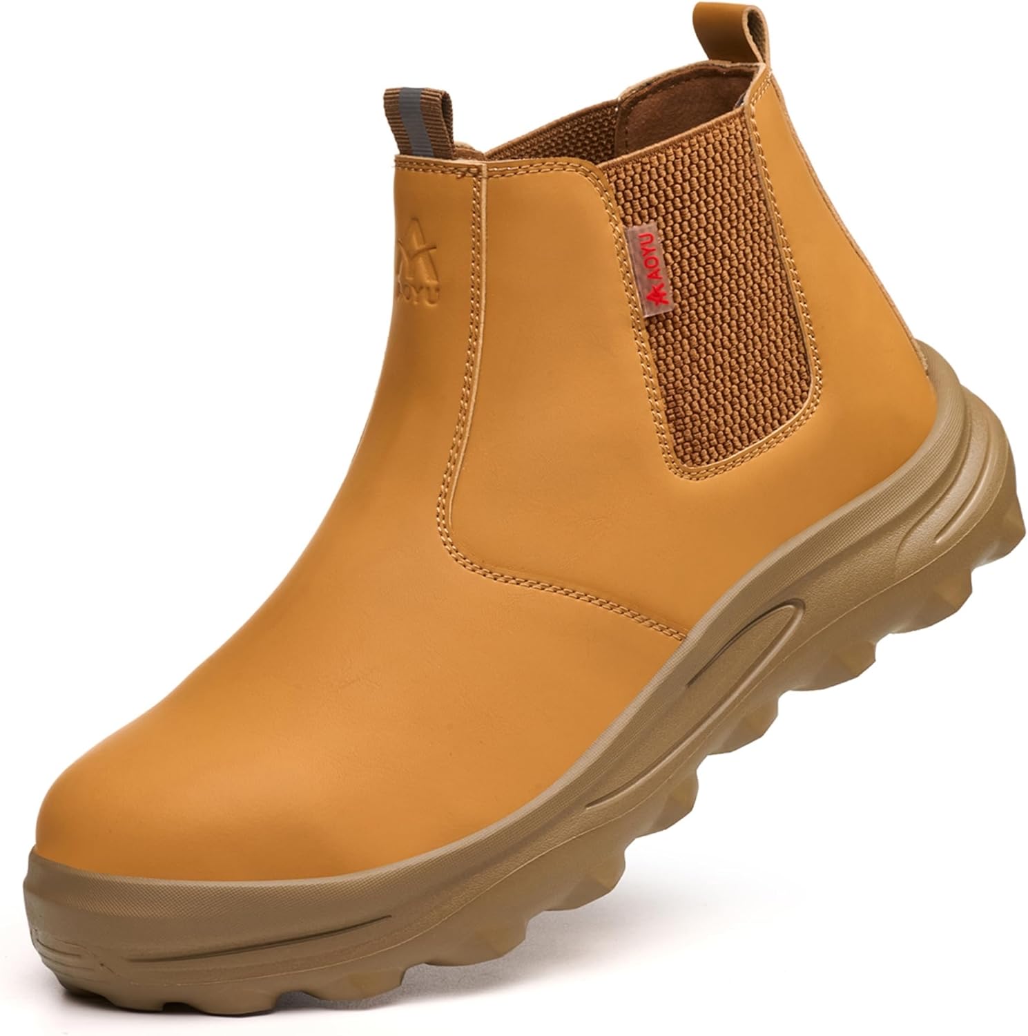 

Мужские ботинки с стальным носком, водонепроницаемые, противоударные, с защитой от сдавливания, нескользящие Kaidisen, хаки