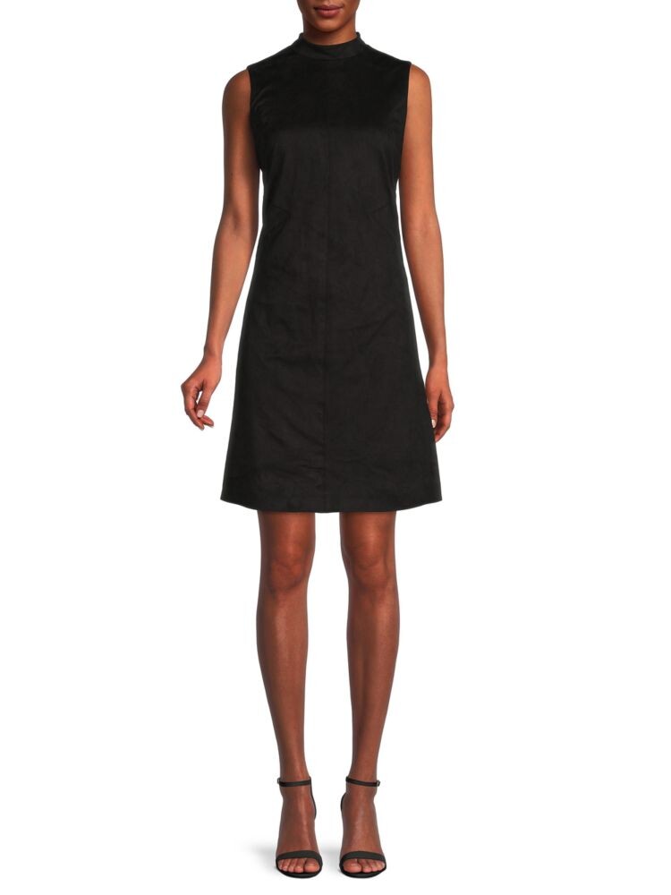 

Платье прямого кроя с воротником-стойкой Donna Karan New York, черный