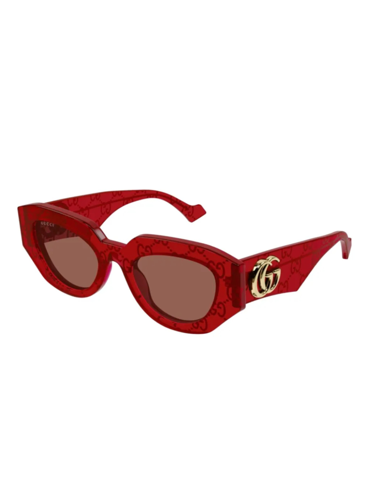 Солнцезащитные очки с двойной G-образной головкой Gucci Eyewear, красный — фото 2