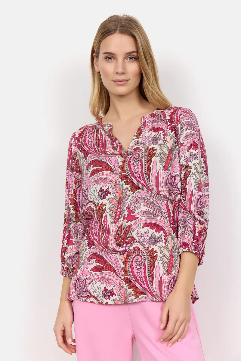 

Блузка-рубашка soyaconcept "SC-DONIA 1", цвет 4615C Pink Combi