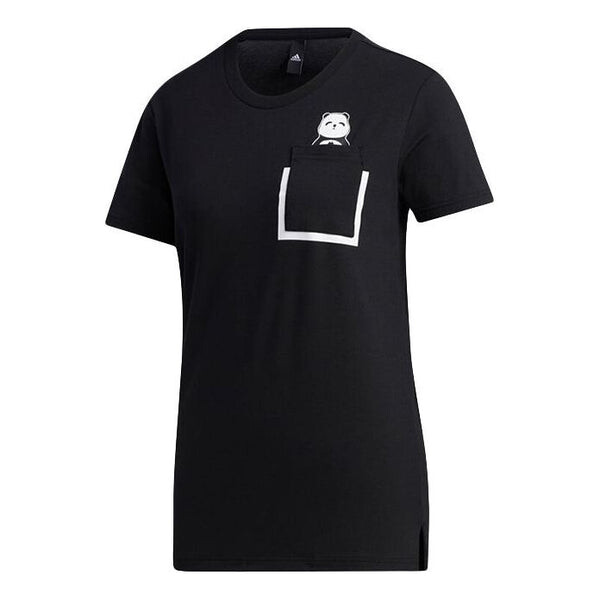 

Футболка (WMNS) adidas Panda Pocket T-Shirt 'Black', черный